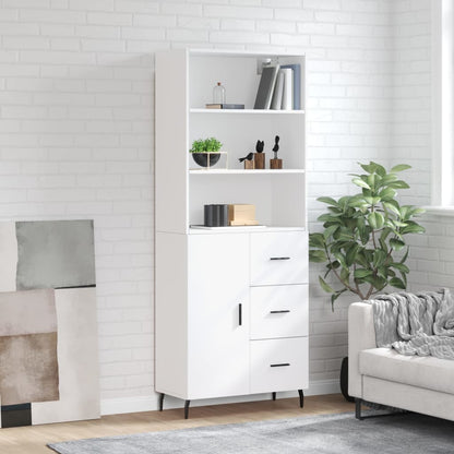 Skříň Betonově Šedá 69,5 X 32,5 X 180 Cm Kompozitní Dřevo