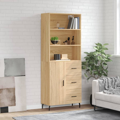 Skříň Betonově Šedá 69,5 X 32,5 X 180 Cm Kompozitní Dřevo