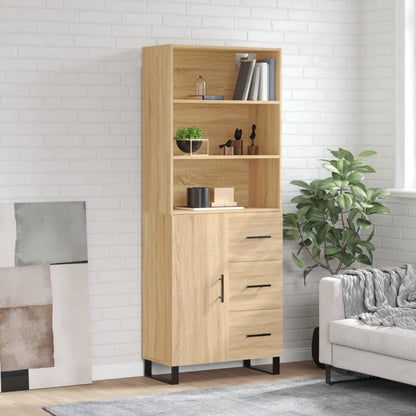 Skříň Betonově Šedá 69,5 X 32,5 X 180 Cm Kompozitní Dřevo