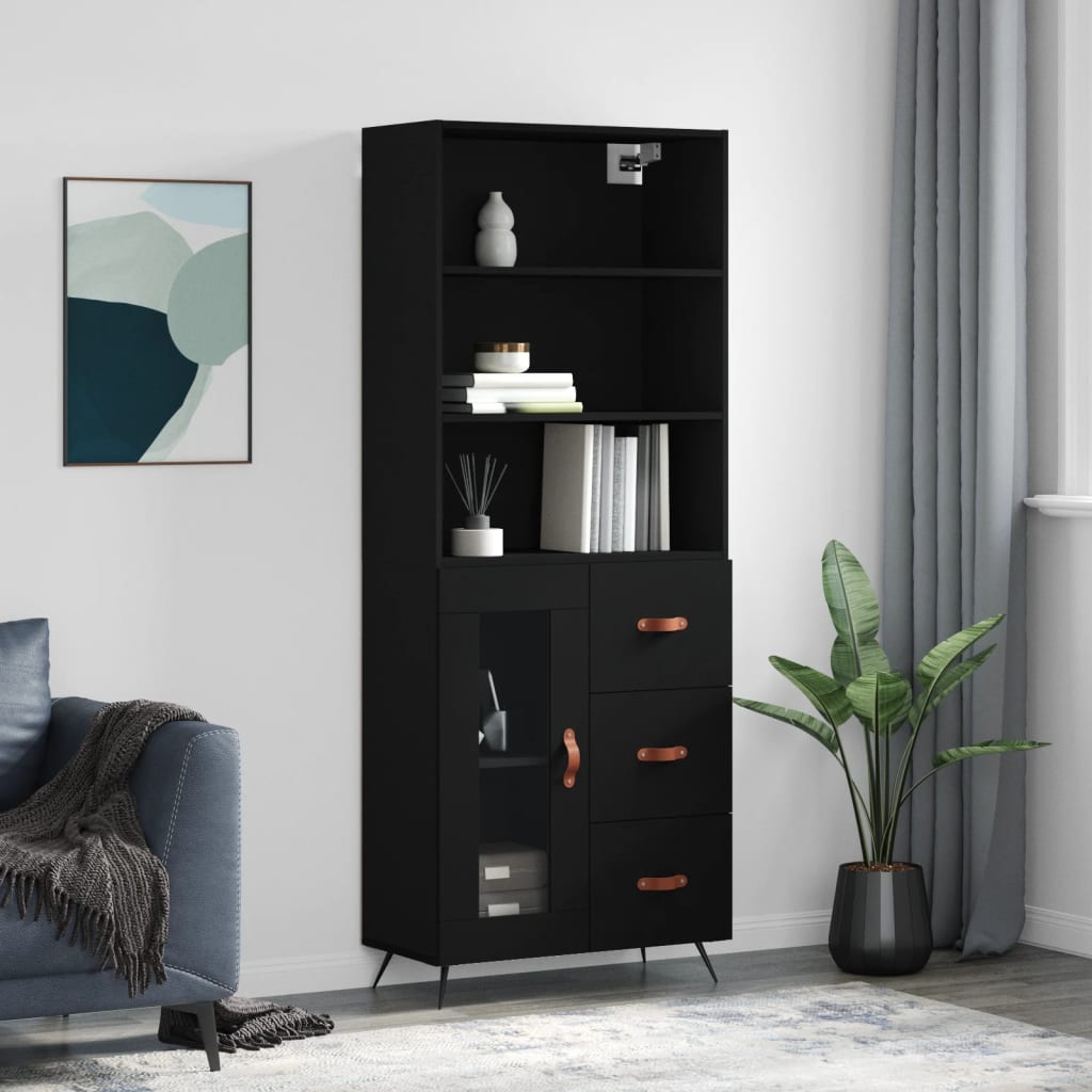 Skříň Betonově Šedá 69,5 X 32,5 X 180 Cm Kompozitní Dřevo