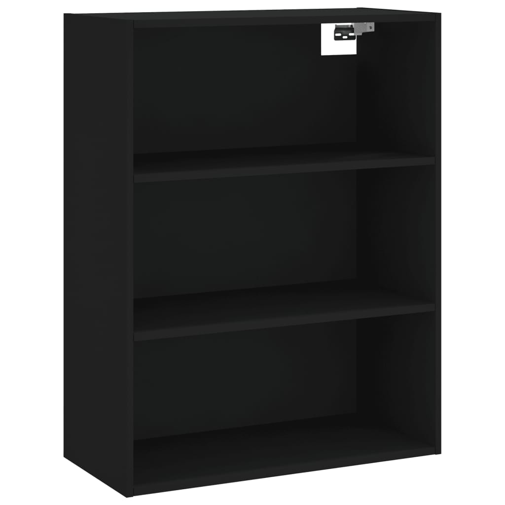 Skříň Highboard Černá 69,5 X 34 X 180 Cm Kompozitní Dřevo