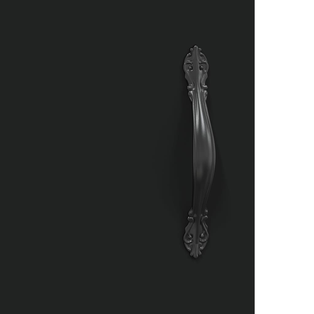 Skříň Highboard Černá 69,5 X 34 X 180 Cm Kompozitní Dřevo