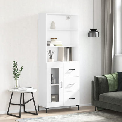 Skříň Betonově Šedá 69,5 X 32,5 X 180 Cm Kompozitní Dřevo