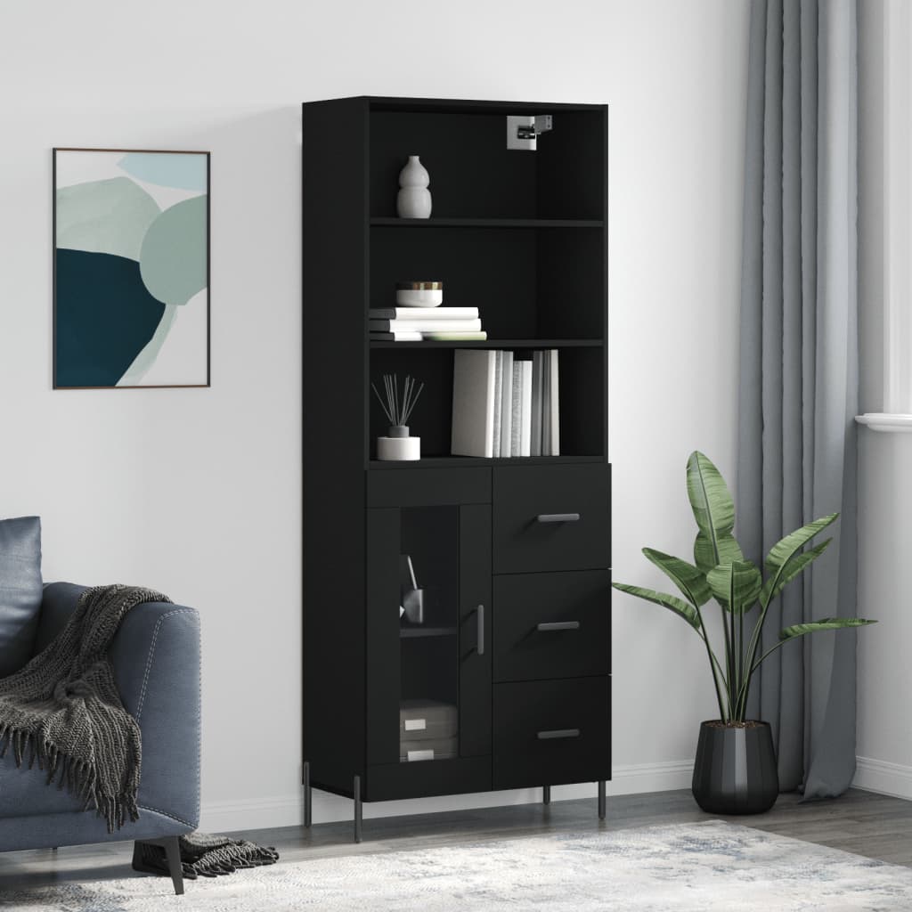 Skříň Betonově Šedá 69,5 X 32,5 X 180 Cm Kompozitní Dřevo