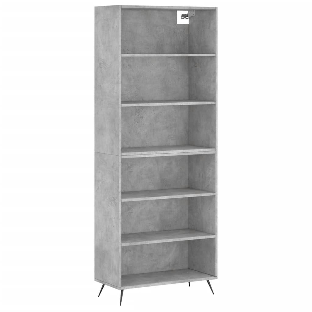 Skříň Betonově Šedá 69,5 X 32,5 X 180 Cm Kompozitní Dřevo