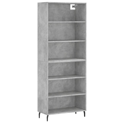 Skříň Betonově Šedá 69,5 X 32,5 X 180 Cm Kompozitní Dřevo