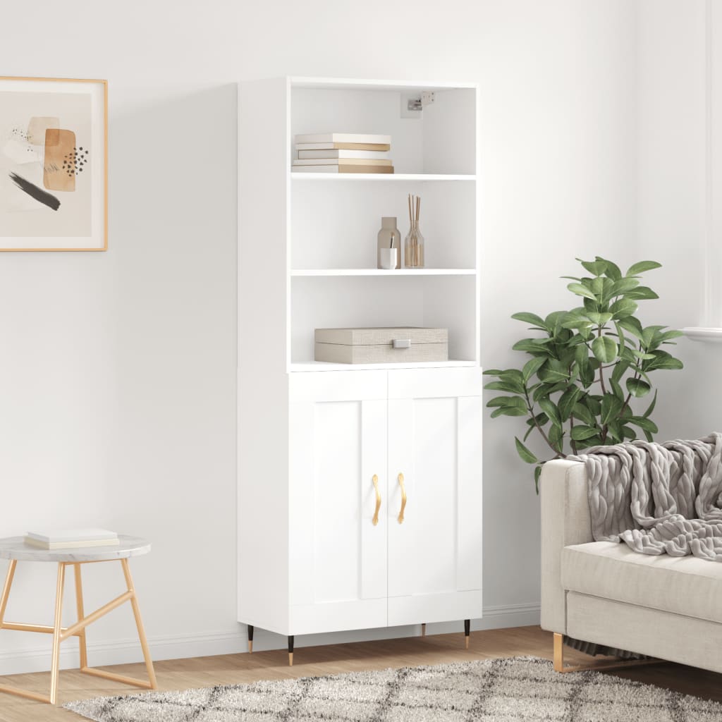 Skříň Betonově Šedá 69,5 X 32,5 X 180 Cm Kompozitní Dřevo