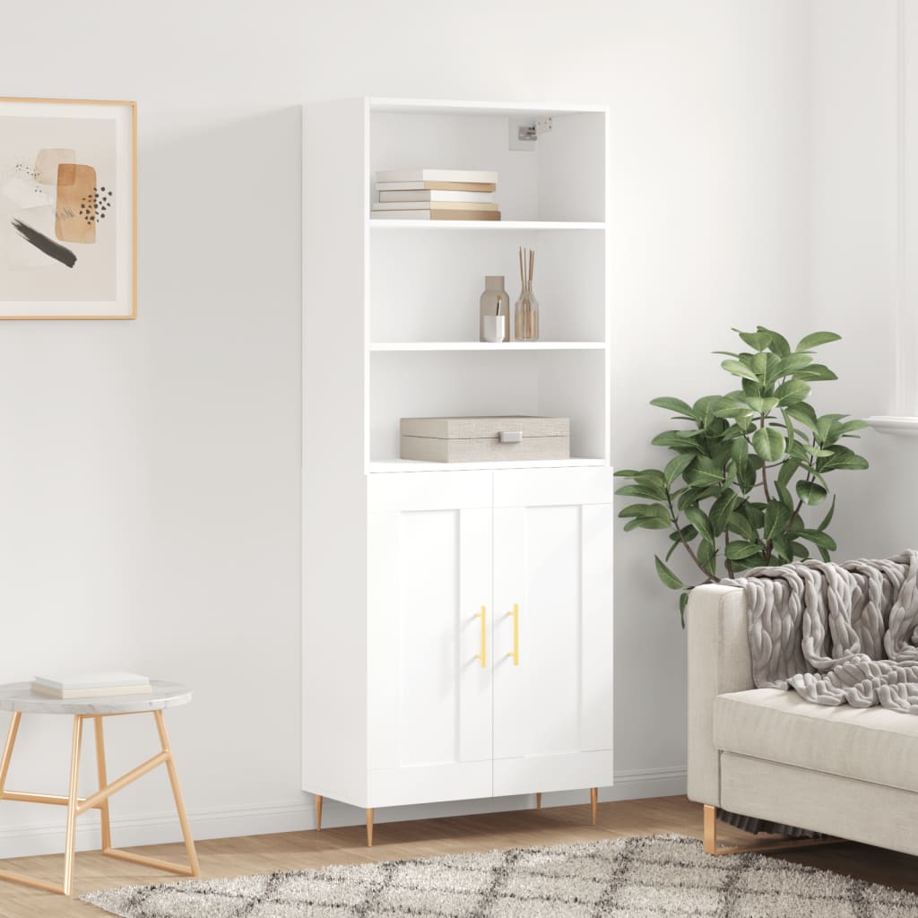 Skříň Betonově Šedá 69,5 X 32,5 X 180 Cm Kompozitní Dřevo