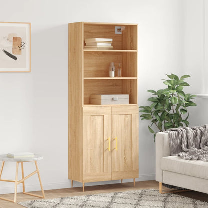 Skříň Betonově Šedá 69,5 X 32,5 X 180 Cm Kompozitní Dřevo