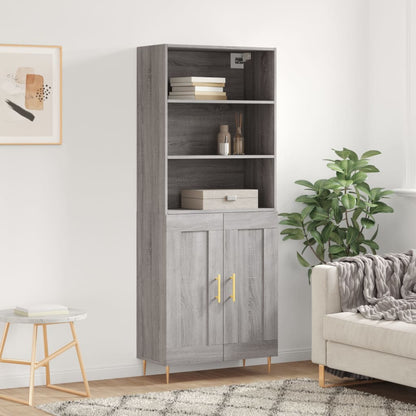 Skříň Betonově Šedá 69,5 X 32,5 X 180 Cm Kompozitní Dřevo