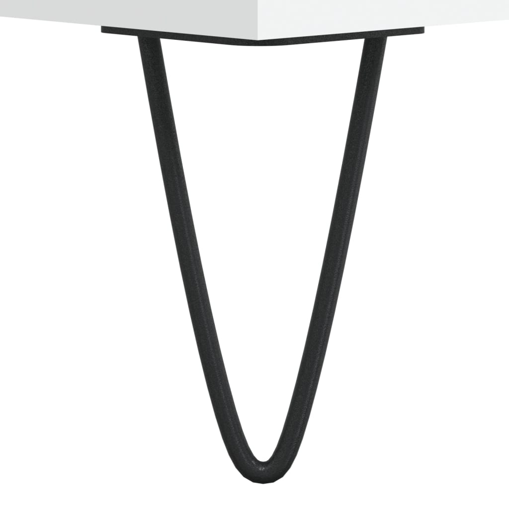 Skříň Highboard Bílá 69,5 X 34 X 180 Cm Kompozitní Dřevo