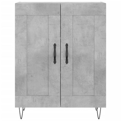 Skříň Highboard Betonově Šedá 69,5X34X180 Cm Kompozitní Dřevo