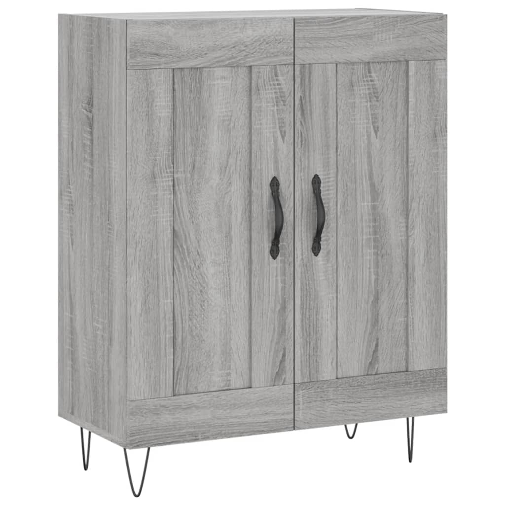 Skříň Highboard Šedá Sonoma 69,5 X 34 X 180 Cm Kompozitní Dřevo