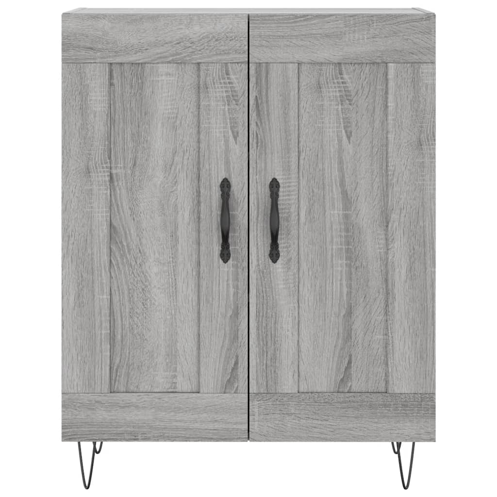 Skříň Highboard Šedá Sonoma 69,5 X 34 X 180 Cm Kompozitní Dřevo