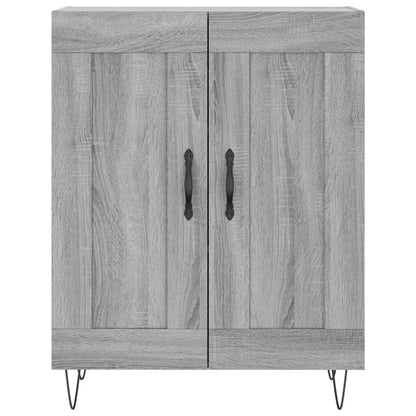 Skříň Highboard Šedá Sonoma 69,5 X 34 X 180 Cm Kompozitní Dřevo