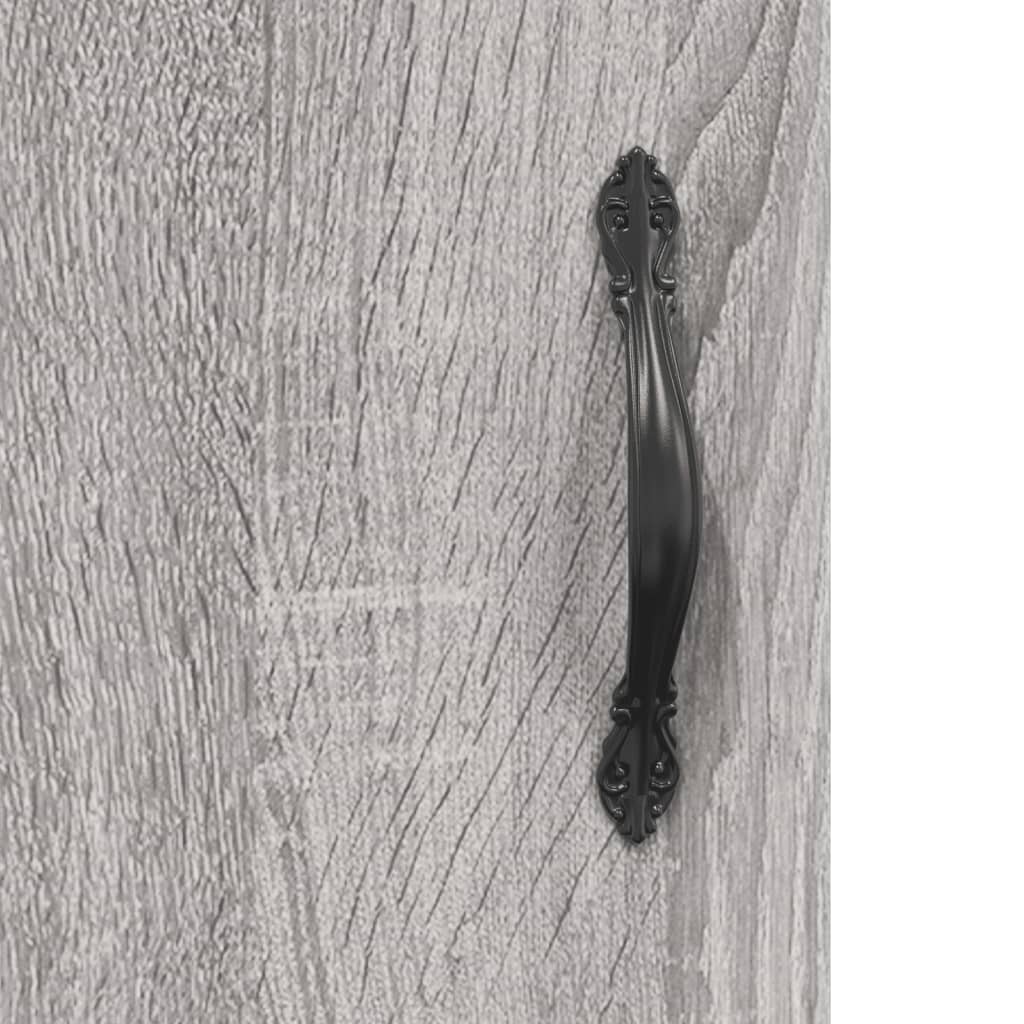 Skříň Highboard Šedá Sonoma 69,5 X 34 X 180 Cm Kompozitní Dřevo