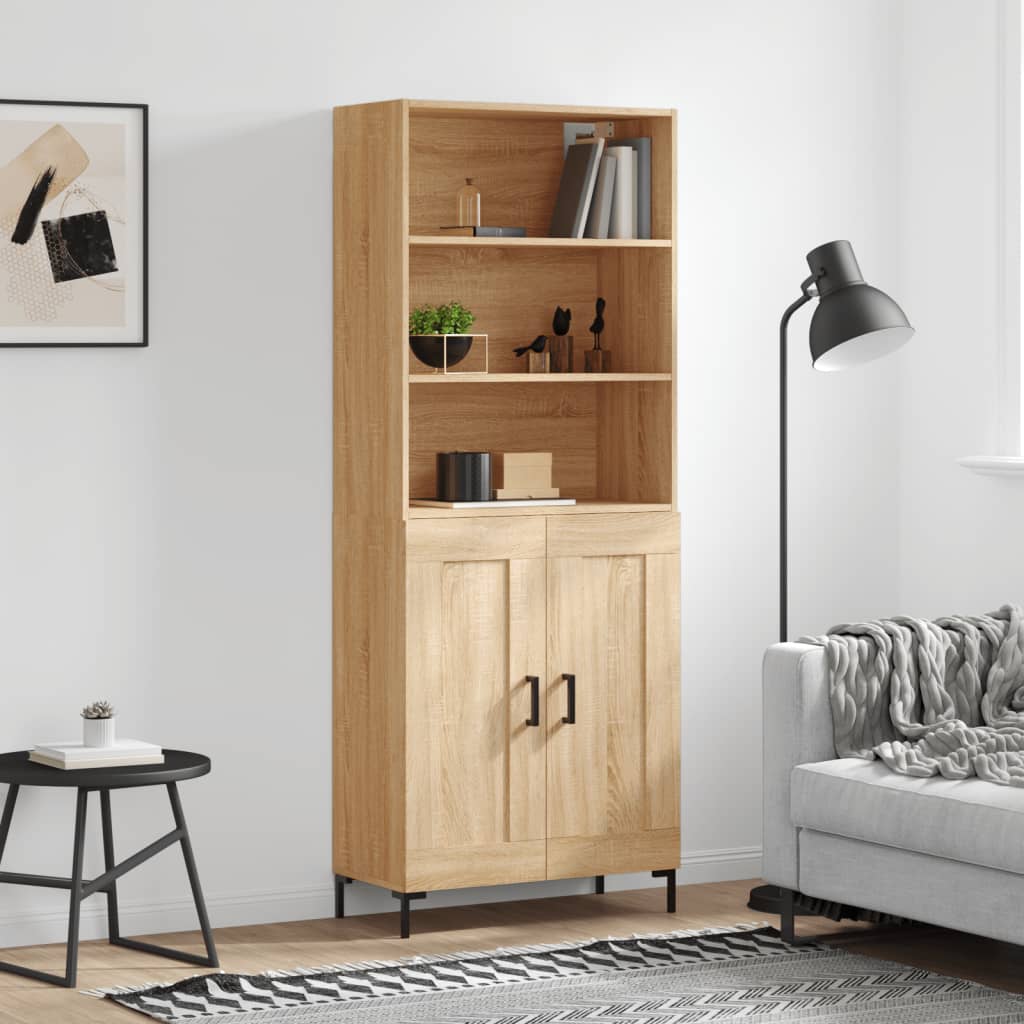 Skříň Betonově Šedá 69,5 X 32,5 X 180 Cm Kompozitní Dřevo