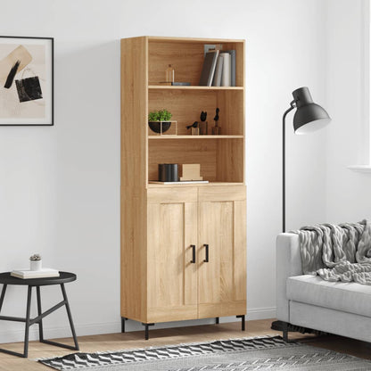 Skříň Betonově Šedá 69,5 X 32,5 X 180 Cm Kompozitní Dřevo