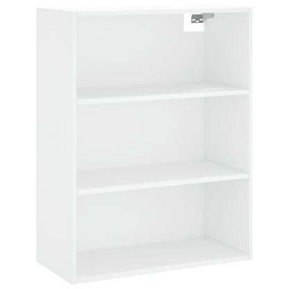 Skříň Highboard Bílá 69,5 X 34 X 180 Cm Kompozitní Dřevo