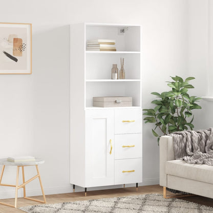 Skříň Betonově Šedá 69,5 X 32,5 X 180 Cm Kompozitní Dřevo