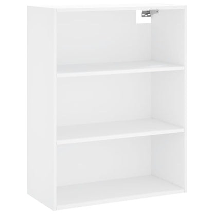 Skříň Highboard Bílá 69,5 X 34 X 180 Cm Kompozitní Dřevo