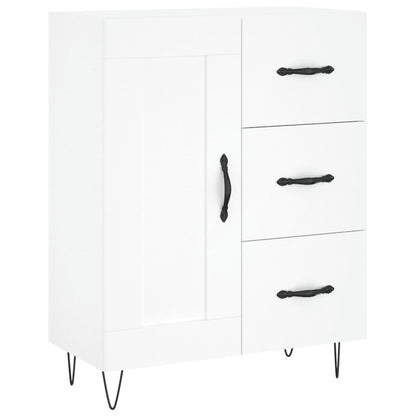 Skříň Highboard Bílá 69,5 X 34 X 180 Cm Kompozitní Dřevo