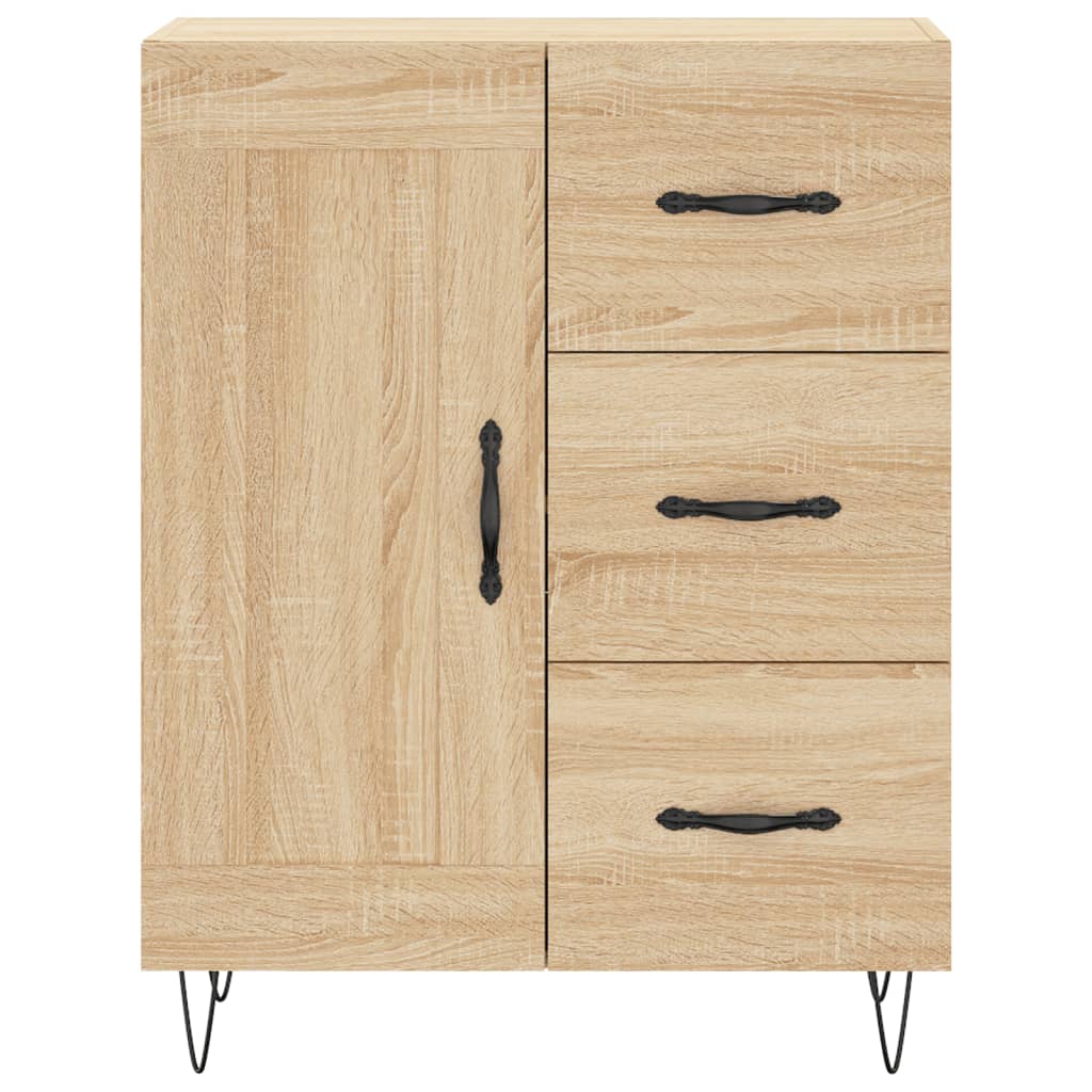 Skříň Highboard Dub Sonoma 69,5 X 34 X 180 Cm Kompozitní Dřevo