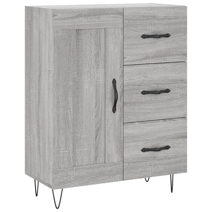 Skříň Highboard Šedá Sonoma 69,5 X 34 X 180 Cm Kompozitní Dřevo