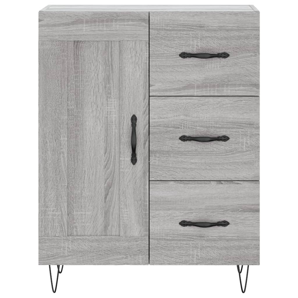 Skříň Highboard Šedá Sonoma 69,5 X 34 X 180 Cm Kompozitní Dřevo