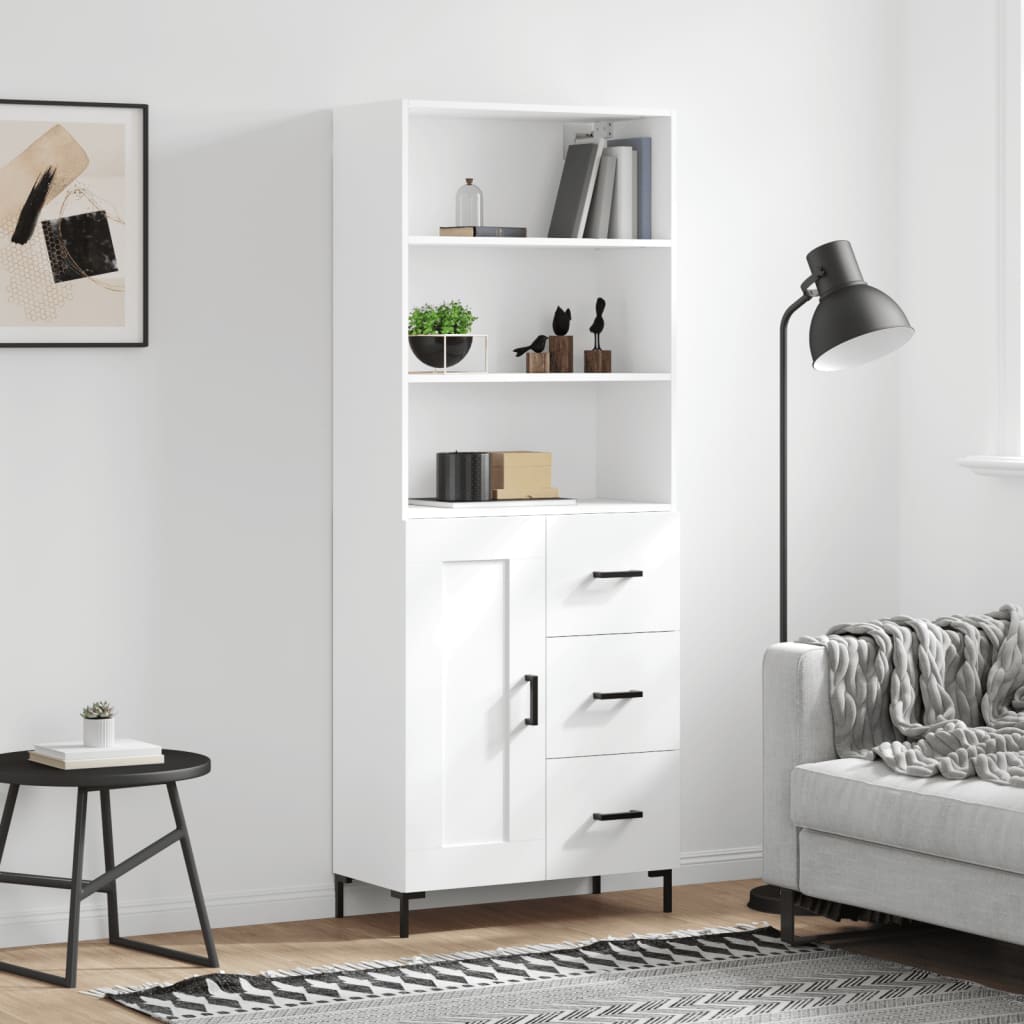 Skříň Betonově Šedá 69,5 X 32,5 X 180 Cm Kompozitní Dřevo