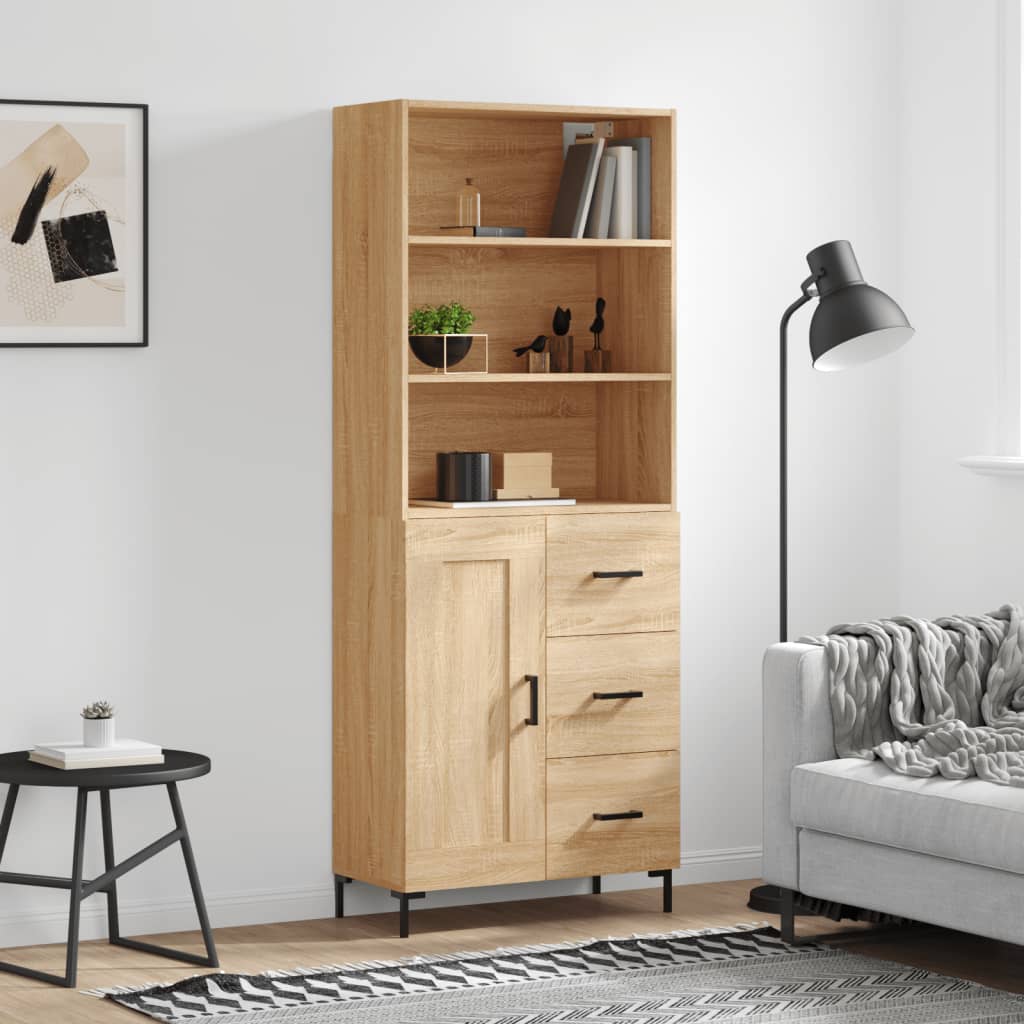 Skříň Betonově Šedá 69,5 X 32,5 X 180 Cm Kompozitní Dřevo