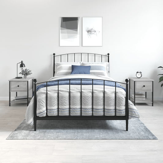 Noční Stolky 2 Ks Šedé Sonoma 34X35,5X45 Cm Kompozitní Dřevo