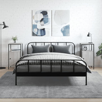 Noční Stolky 2 Ks Šedé Sonoma 41 X 31 X 80 Cm Kompozitní Dřevo