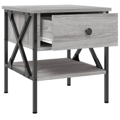 Noční Stolek Šedý Sonoma 40 X 42 X 45 Cm Kompozitní Dřevo