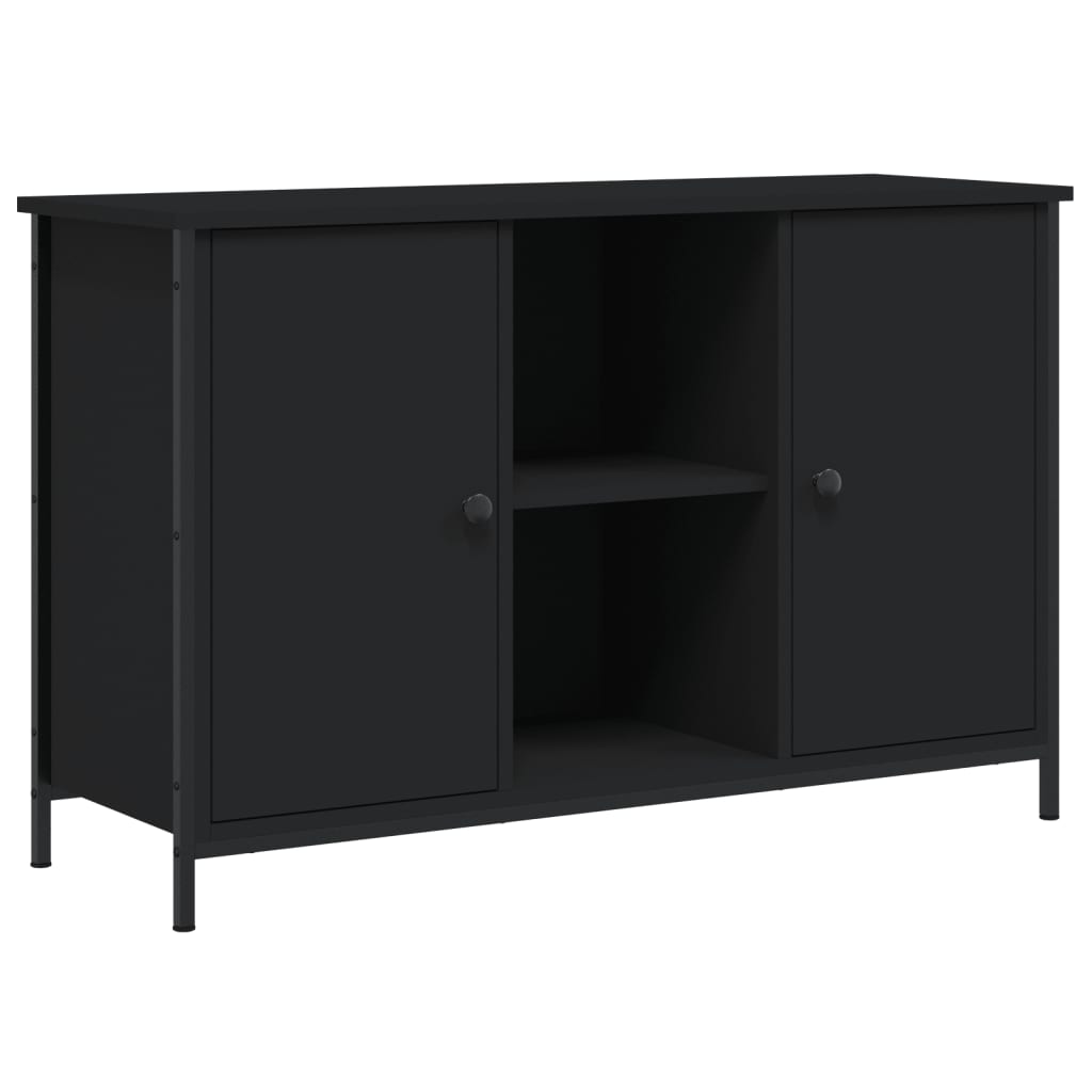 Tv Skříňka Černá 100 X 35 X 65 Cm Kompozitní Dřevo