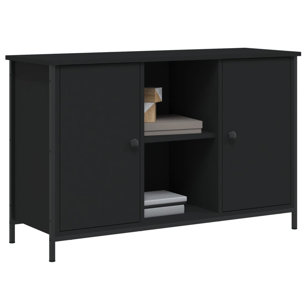 Tv Skříňka Černá 100 X 35 X 65 Cm Kompozitní Dřevo