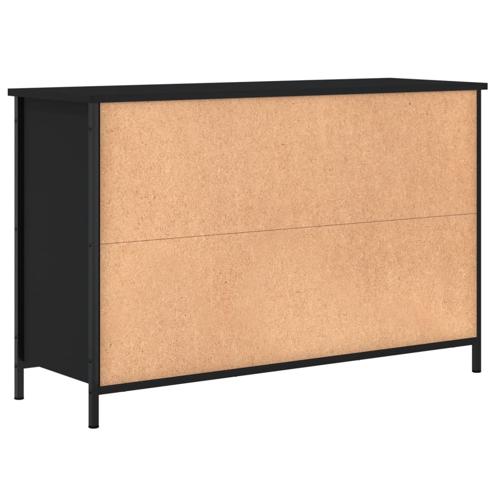 Tv Skříňka Černá 100 X 35 X 65 Cm Kompozitní Dřevo