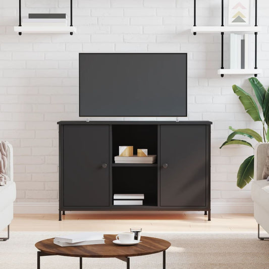 Tv Skříňka Černá 100 X 35 X 65 Cm Kompozitní Dřevo