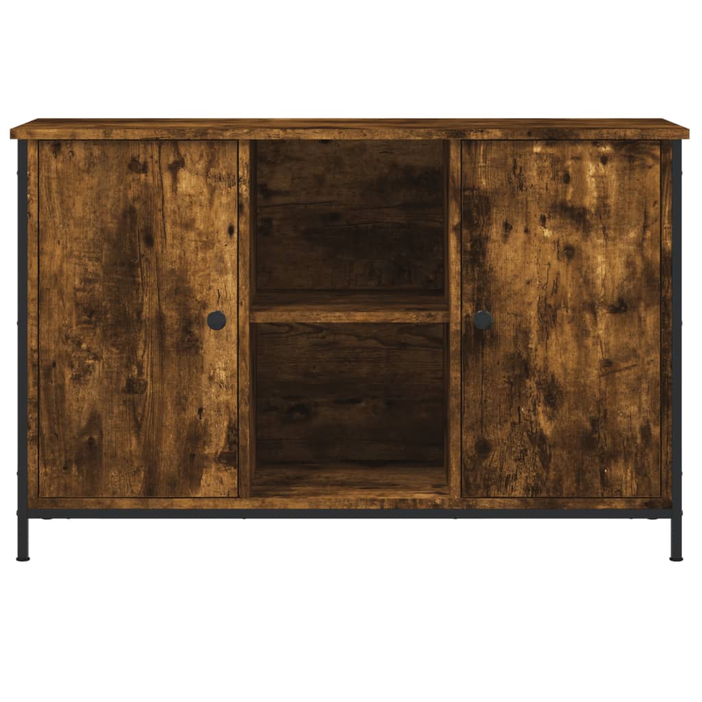 Tv Skříňka Kouřový Dub 100 X 35 X 65 Cm Kompozitní Dřevo