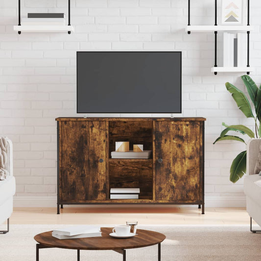 Tv Skříňka Kouřový Dub 100 X 35 X 65 Cm Kompozitní Dřevo