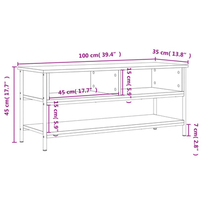 Tv Skříňka Černá 100 X 35 X 45 Cm Kompozitní Dřevo