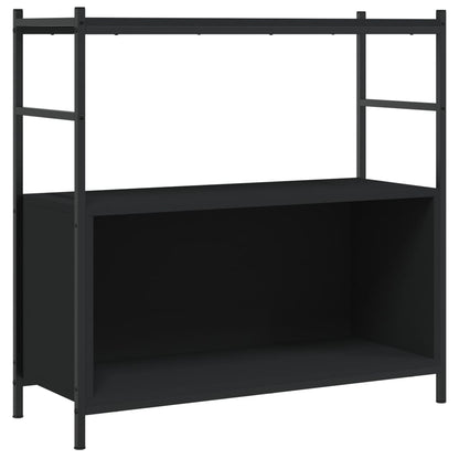 Knihovna Černá 80 X 30 X 78,5 Cm Kompozitní Dřevo A Železo Černá