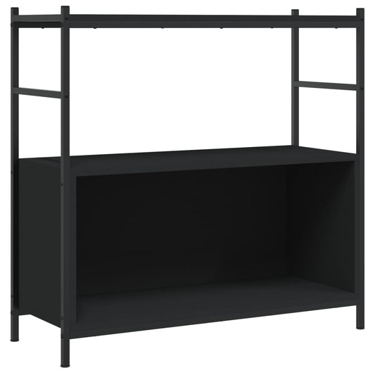 Knihovna Černá 80 X 30 X 78,5 Cm Kompozitní Dřevo A Železo Černá