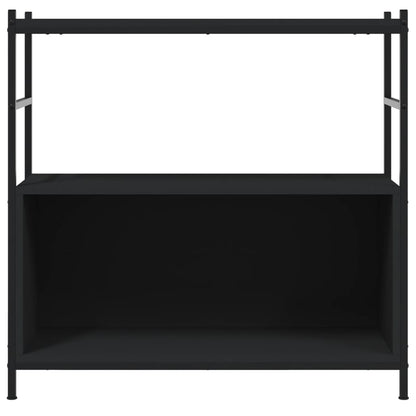 Knihovna Černá 80 X 30 X 78,5 Cm Kompozitní Dřevo A Železo Černá
