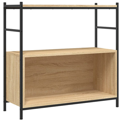 Knihovna 80 X 30 X 78,5 Cm Kompozitní Dřevo A Železo Dub Sonoma