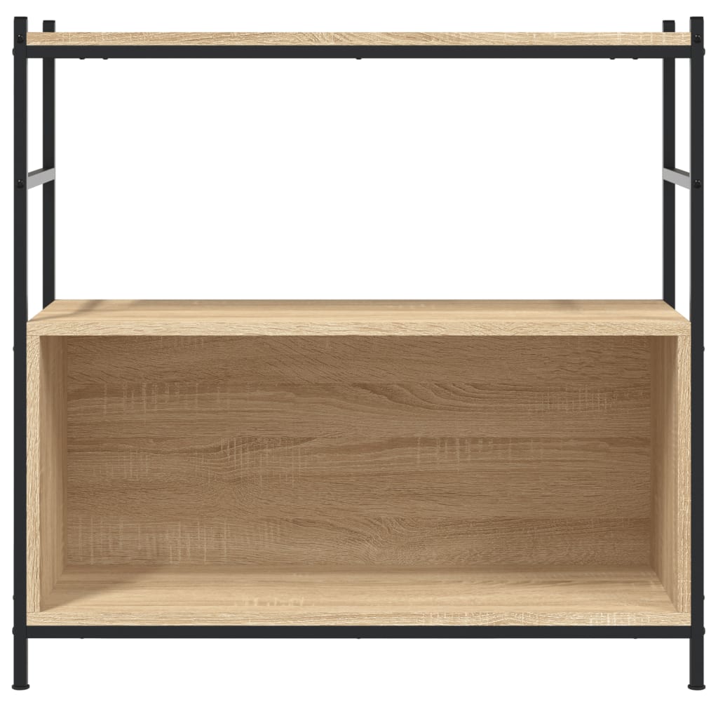 Knihovna 80 X 30 X 78,5 Cm Kompozitní Dřevo A Železo Dub Sonoma