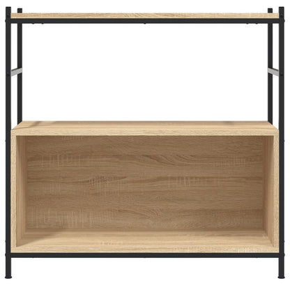 Knihovna 80 X 30 X 78,5 Cm Kompozitní Dřevo A Železo Dub Sonoma