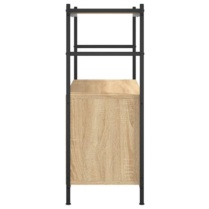 Knihovna 80 X 30 X 78,5 Cm Kompozitní Dřevo A Železo Dub Sonoma