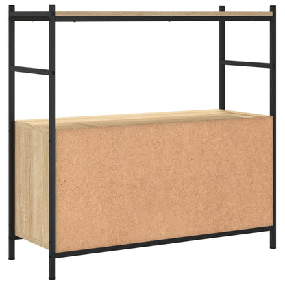 Knihovna 80 X 30 X 78,5 Cm Kompozitní Dřevo A Železo Dub Sonoma
