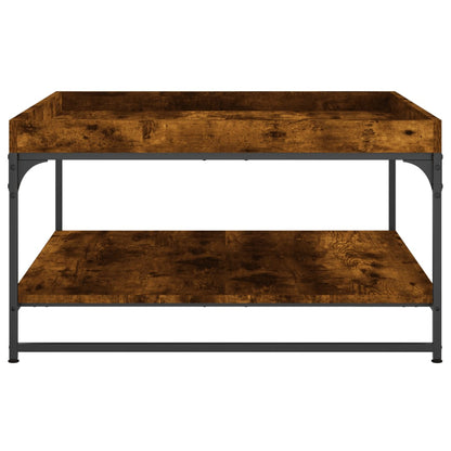 Konferenční Stolek Kouřový Dub 80X80X45 Cm Kompozit A Železo